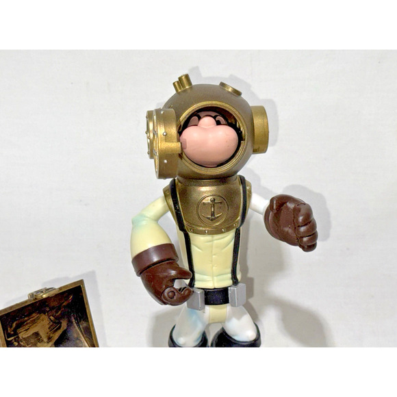 Vintage 2004 Mezco Toyz Popeye The Sailorman Deepdive Popeye Scuba Bluto Figure - Picture 9 of 14